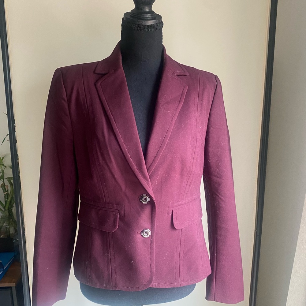 Women's Tailored Plum/Burgundy Blazer Jacket and Dress Pant COMBO